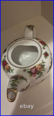 VTG Royal Albert OLD COUNTRY ROSES Bone China Classic TEAPOT Gold Trim