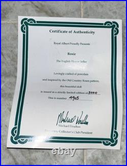 VTG Royal Albert Old Country Rose Porcelain Doll Rosie English Flower 4905/5000