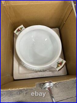 VTG Royal Albert Old Country Roses 3 Qt Soup Tureen With Ladle In Original Box