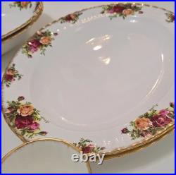VTG Royal Albert Old Country Roses Bone China Dinner Set England 1962, 87 pieces