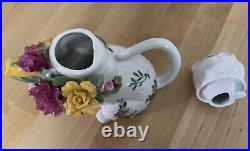 VTG Royal Albert Old Country Roses Cat Teapot/Salt & Pepper/Mini Hinged Trinket