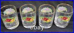 VTG Royal Albert Old Country Roses Glassware Set Wine Old Fashioned Tumbler