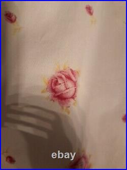 VTG Royal Albert Old Country Roses Tablecloth 69X 89 EUC HTF