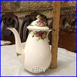 Very Unusual Small Coffee Or Chocolate Pot Royal Albert Old Country Roses