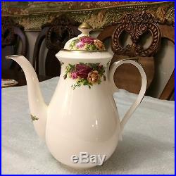 Very Unusual Small Coffee Or Chocolate Pot Royal Albert Old Country Roses