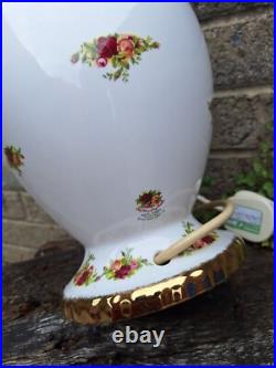 Vi Tage Royal Albert Old Country Rose's Large Table Lamp With Original Shade