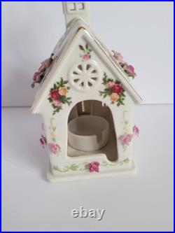 Vintage 1962 RARE Royal Albert Old Country Roses Light Up Church Chapel HTF
