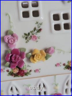 Vintage 1962 RARE Royal Albert Old Country Roses Light Up Church Chapel HTF