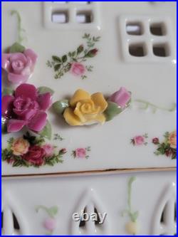 Vintage 1962 RARE Royal Albert Old Country Roses Light Up Church Chapel HTF