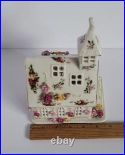 Vintage 1962 RARE Royal Albert Old Country Roses Light Up Church Chapel HTF