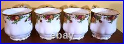 Vintage 1962 Royal Albert Old Country Rose Montrose Mugs Set of 4 NEW