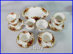 Vintage 1962 Royal Albert Old Country Roses 15pc Coffee Set Cup Saucer England