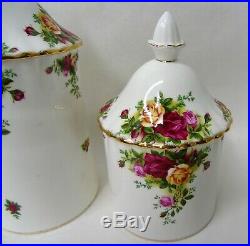 Vintage 1962 Royal Albert Old Country Roses 3 Pc Canister Set r212