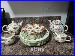 Vintage 1999 Royal Alberts Old Country Roses-17 Piece Set dinnerware