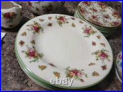 Vintage 1999 Royal Alberts Old Country Roses-17 Piece Set dinnerware
