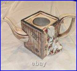 Vintage Cardew Design Royal Albert Old Country Roses Crate Teapot Floral Rare