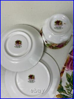 Vintage Old Country Roses Royal Albert Tea Party Set 42 Piece Set Service For 8