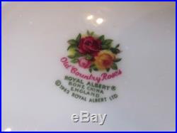 Vintage Old English Country Rose Royal Albert Teapot and Trivet Under Plate