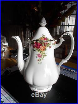 Vintage ROYAL ALBERT Old Country Roses -10 Coffee Pot Coffeepot