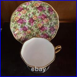 Vintage Royal Albert Bone China Old Country Roses Chintz Teacup & Saucer England