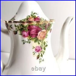 Vintage Royal Albert Coffee Pot Old Country Roses Bone China 10in Nice