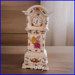 Vintage Royal Albert Old Country Rose Grandfather Clock