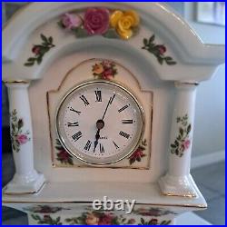 Vintage Royal Albert Old Country Rose Grandfather Clock