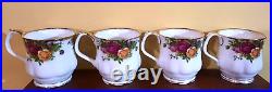 Vintage Royal Albert Old Country Rose Montrose Mugs Set of 4 NEW