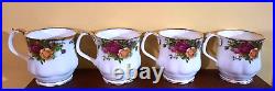 Vintage Royal Albert Old Country Rose Montrose Mugs Set of 4 NEW