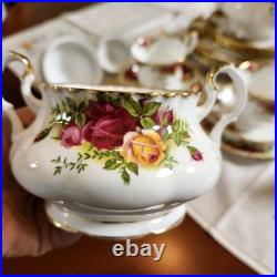 Vintage Royal Albert Old Country Roses 1962 (22pieces) Set of 4 Great Condition