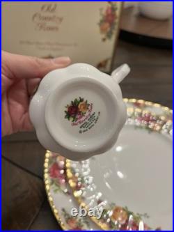 Vintage Royal Albert Old Country Roses 20pc Bone China Dinner Set England 1962