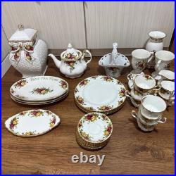 Vintage Royal Albert Old Country Roses 32pc Set Made in England Near Mint