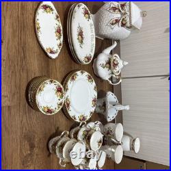 Vintage Royal Albert Old Country Roses 32pc Set Made in England Near Mint