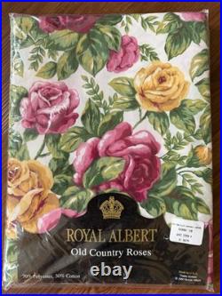 Vintage Royal Albert Old Country Roses 60x84 Oblong Tablecloth New 6 Napkins