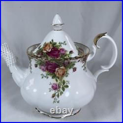 Vintage Royal Albert Old Country Roses 6-Cup Teapot with Original Box 1996