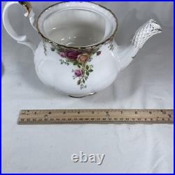 Vintage Royal Albert Old Country Roses 6-Cup Teapot with Original Box 1996