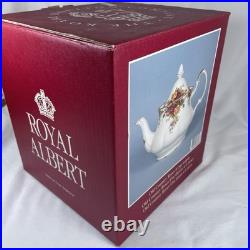 Vintage Royal Albert Old Country Roses 6-Cup Teapot with Original Box 1996