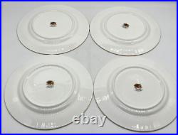 Vintage Royal Albert Old Country Roses Bone China Salad Plates Set Of 4 Gold Tri