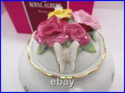 Vintage Royal Albert Old Country Roses Bouquet Teapot with Butterfly on Lid