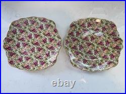 Vintage Royal Albert Old Country Roses Chintz Dinner Plate 9 1/4 (Set of 2)