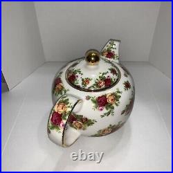 Vintage Royal Albert Old Country Roses Classic Teapot Signed Michael Doulton
