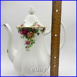 Vintage Royal Albert Old Country Roses Coffee Pot with Lid Bone China England