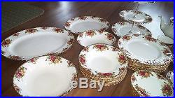 Vintage Royal Albert Old Country Roses Complete 8 piece set w Serving Dishes