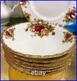 Vintage Royal Albert Old Country Roses Eight Cereal Bowls. Mint