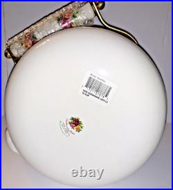 Vintage Royal Albert Old Country Roses Enameled Metal Tea Kettle Teapot NEW