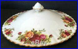 Vintage Royal Albert Old Country Roses England Handled Covered Casserole Dish