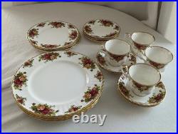 Vintage Royal Albert Old Country Roses Four 5 Piece Place Settings- 20 Pieces