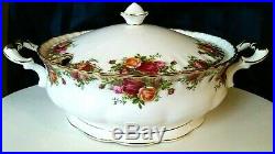 Vintage Royal Albert Old Country Roses Large Soup Vegetable Tureen 36.5 cm Exc+