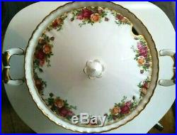 Vintage Royal Albert Old Country Roses Large Soup Vegetable Tureen 36.5 cm Exc+