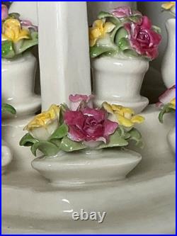 Vintage Royal Albert Old Country Roses Lighted Electric Flower Shoppe 8.5 in